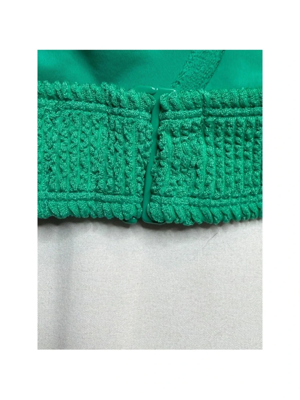 Good American Ribbed Underwire Bralette — Green